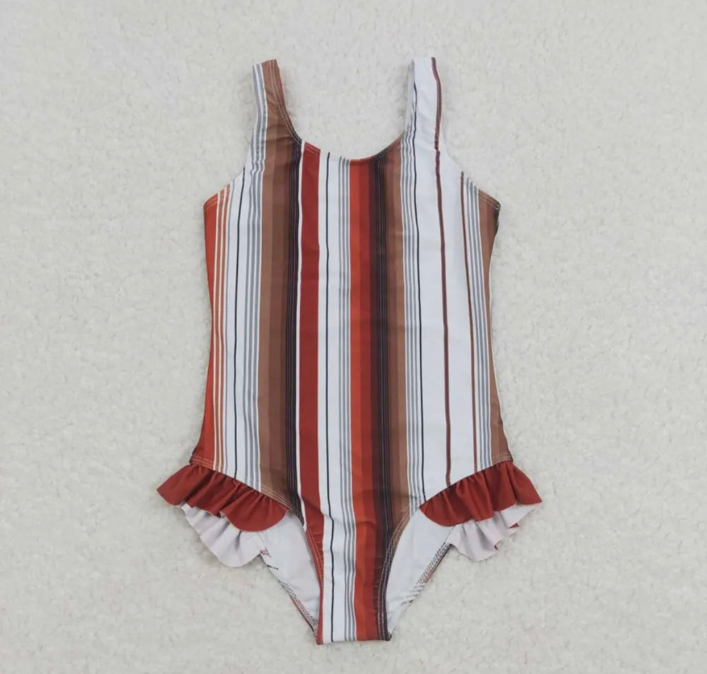 Cowkids Striped Swimming Suit