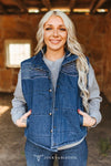 Denim Embroidered Vest PREORDER