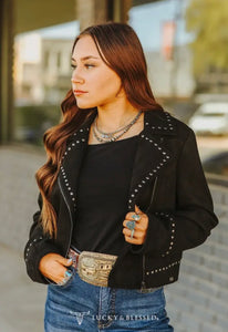 Suede Studded Jacket Preorder
