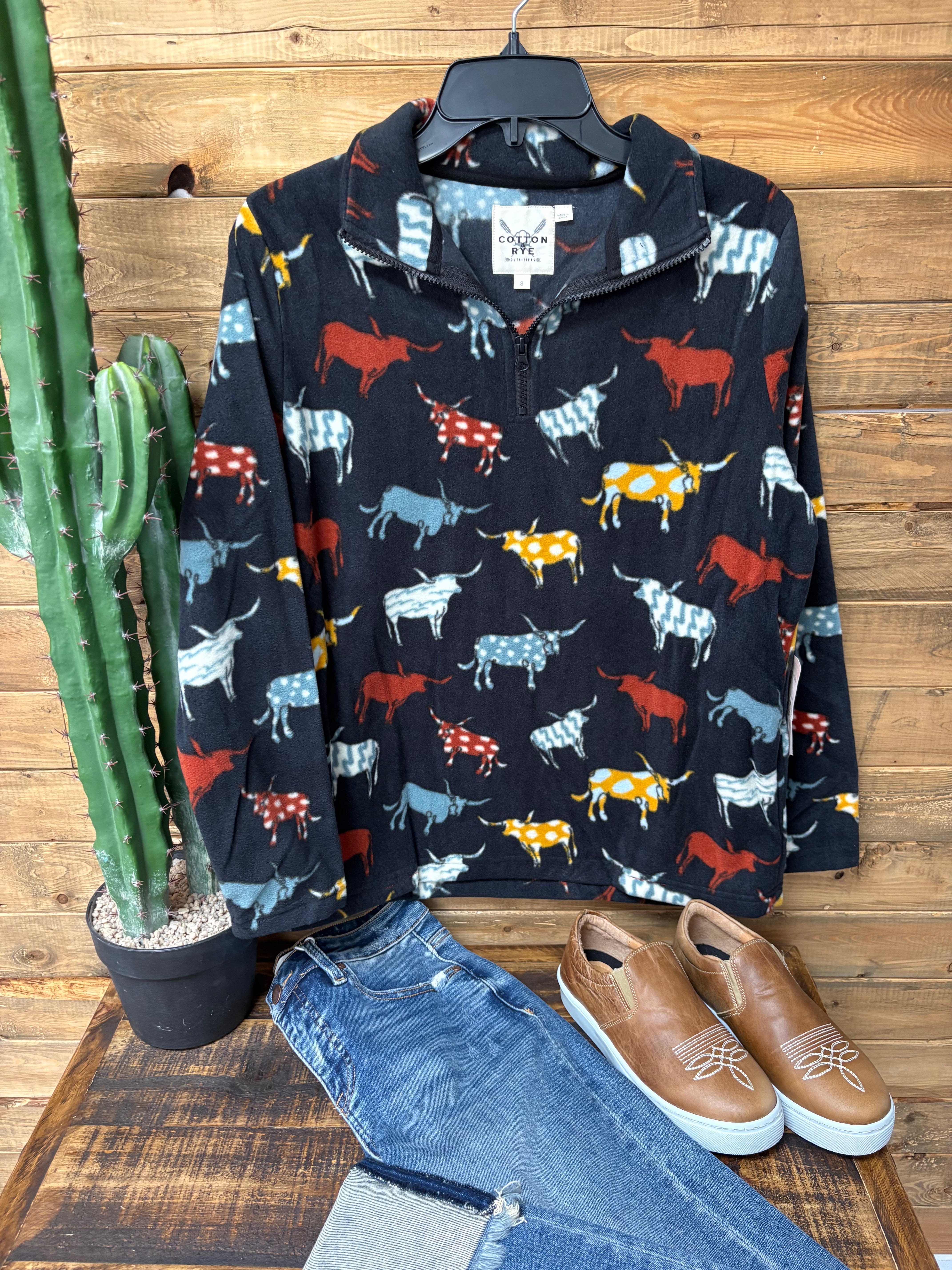 The Crazy Longhorn Fleece