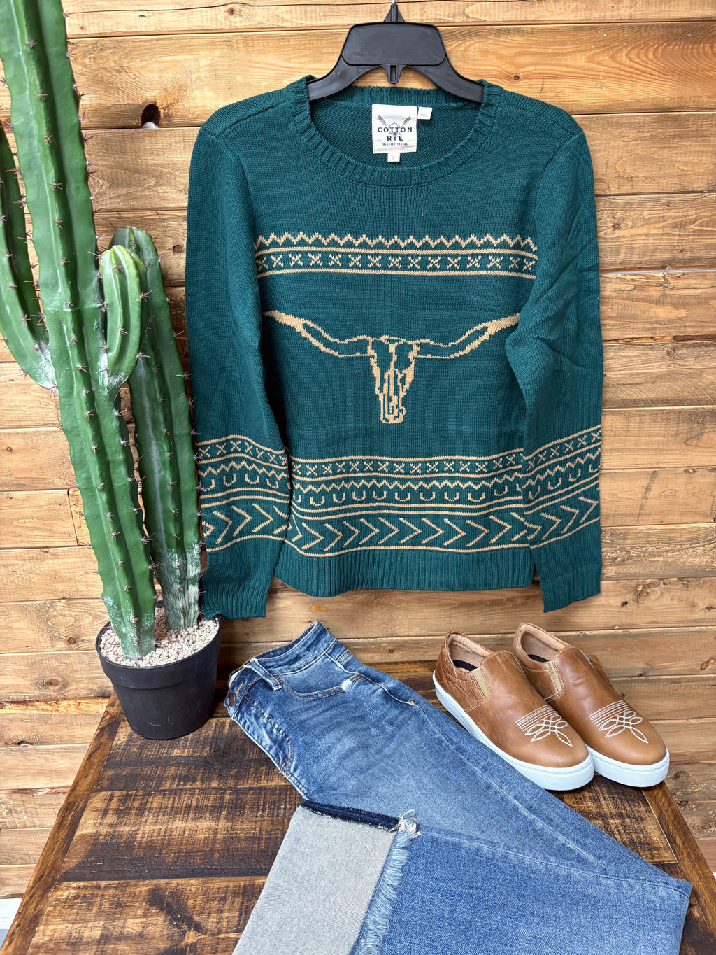 The Longhorn Sweater Teal