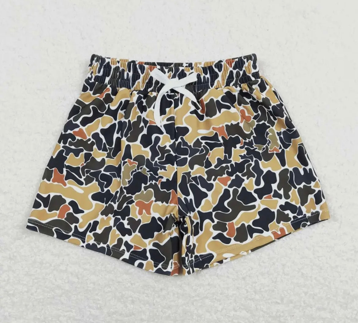 Cowkids Camo Swim Trunks