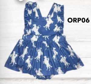 Cowkids Ponies Romper Onesie