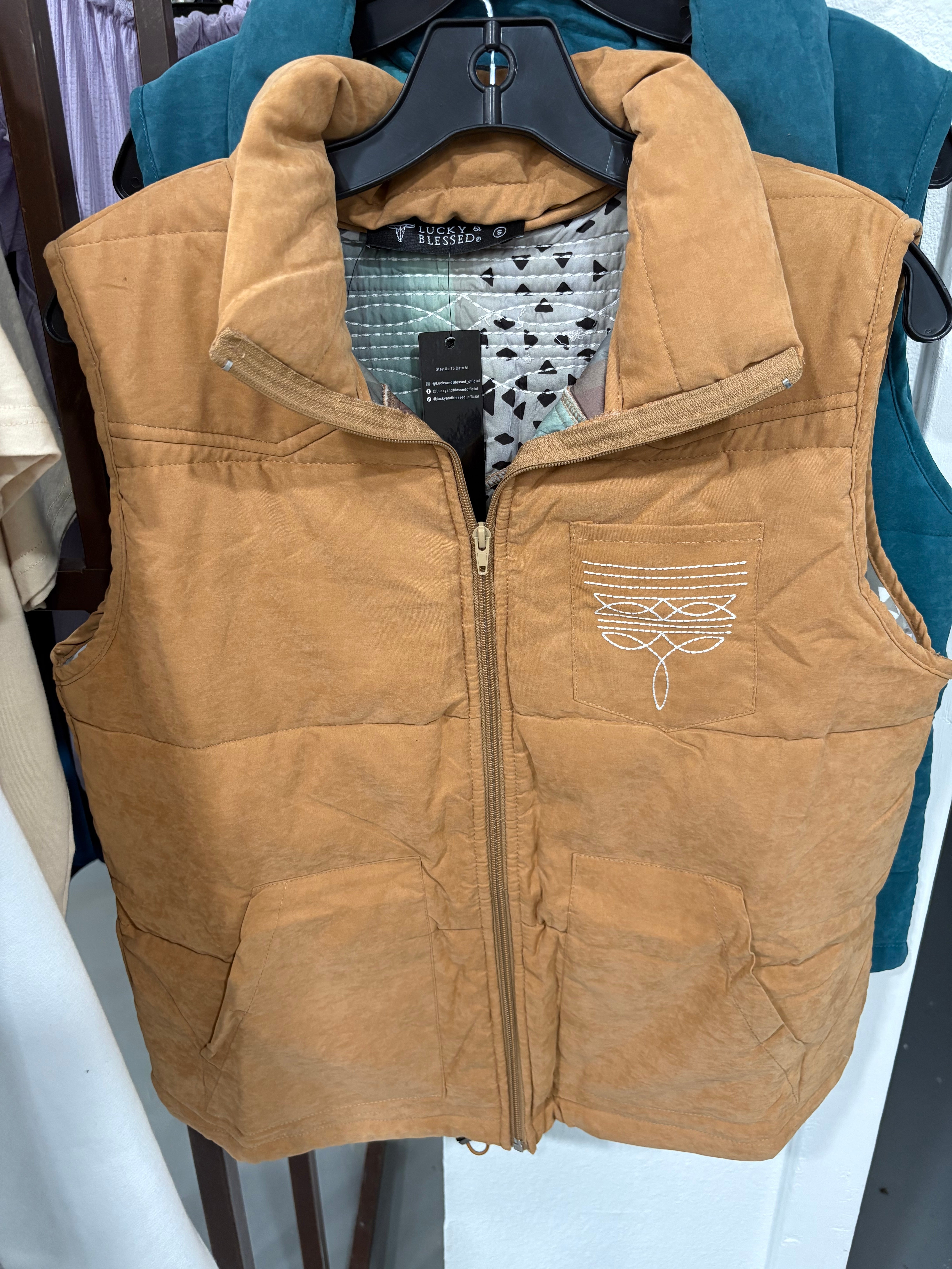 Camel Boot Stitch Vest