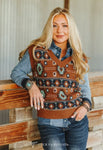 Rust Aztec Sweater Vest Preorder