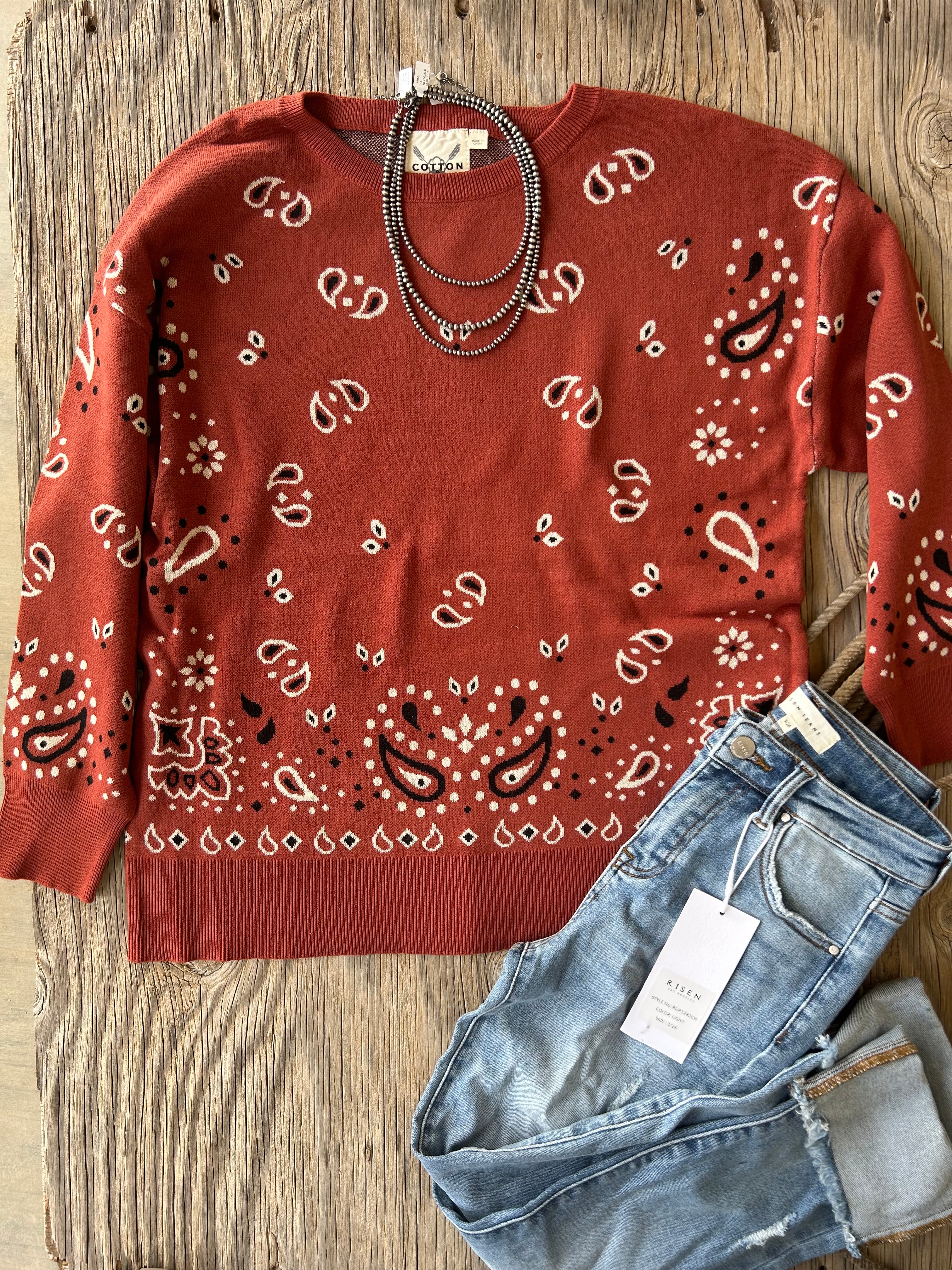 The Bandana Sweater Rust