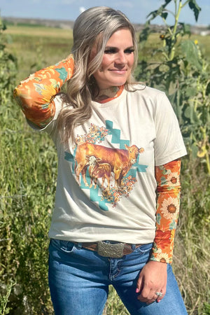 The Floral Cows Tee