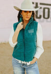 Turquoise Boot Stitch Vest Preorder