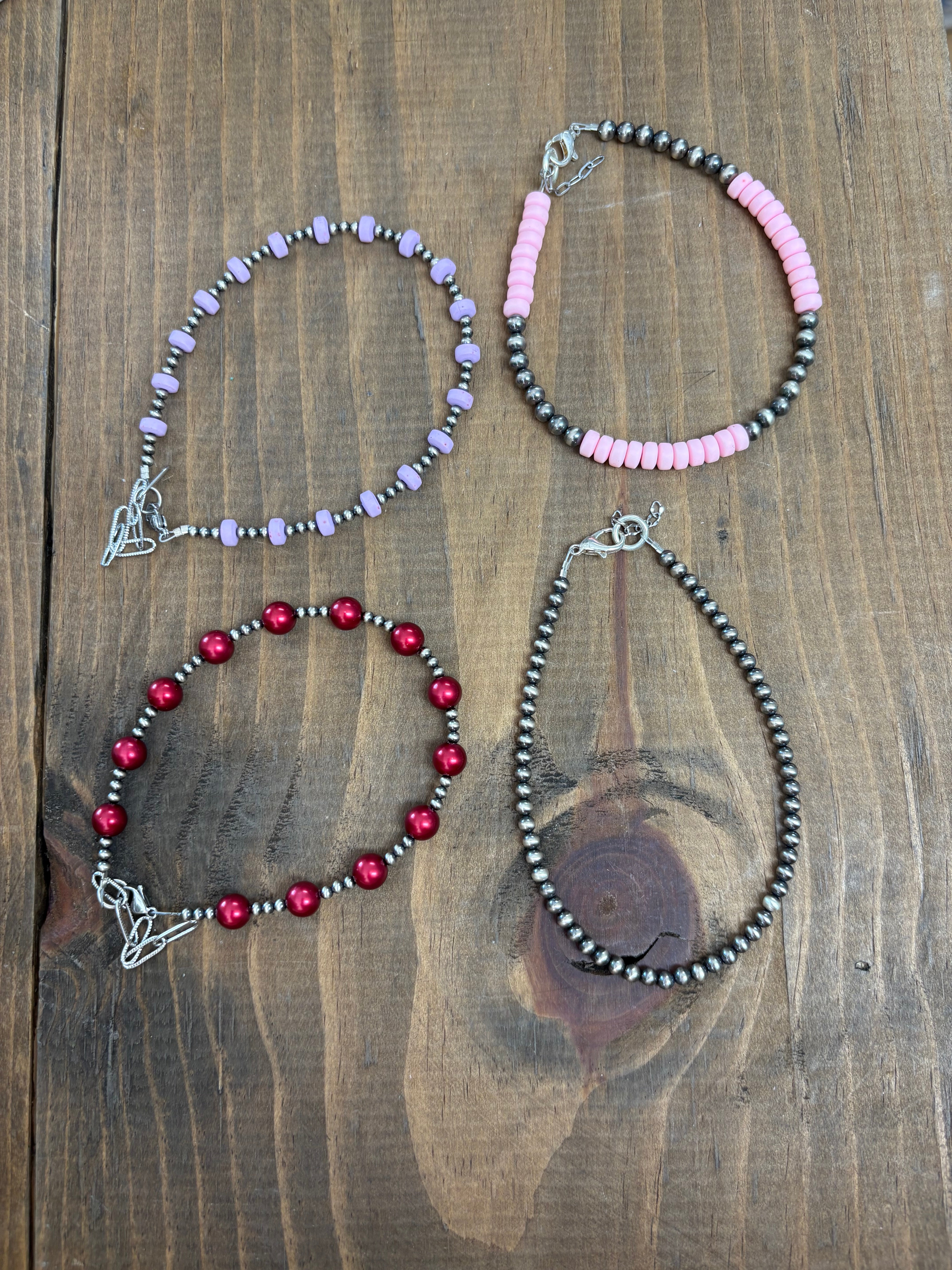 Navajo Pearl Anklets