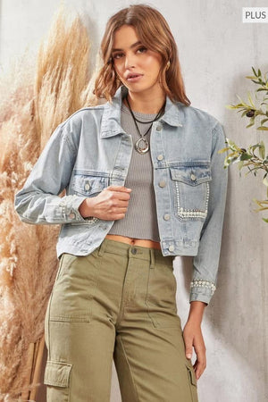 The Denim & Pearls Jacket (Plus)