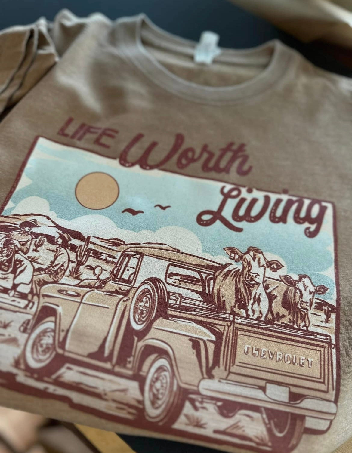 The Life Worth Living Tee Cowkids