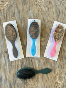 Tooled Western Hairbrush