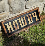 Howdy Wood Sign