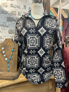 Black & White Aztec Pullover