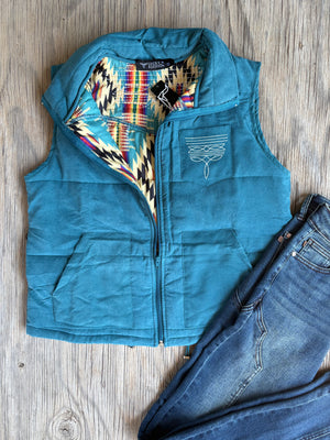 Turquoise Boot Stitch Vest