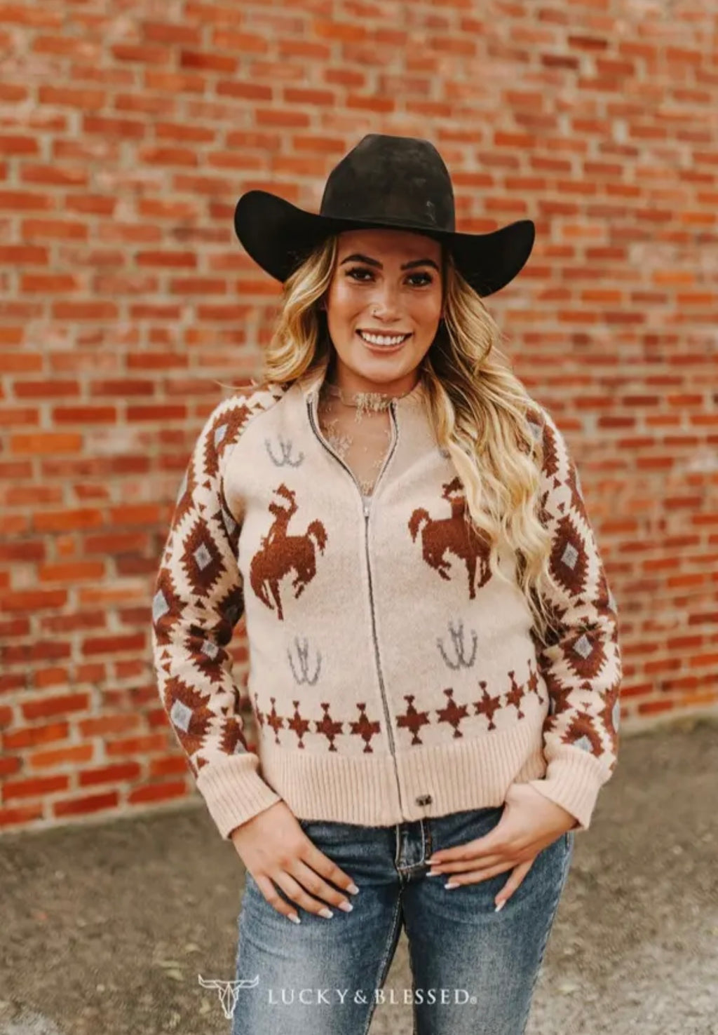 The Horseshoe Bronc Zip Sweater Preorder
