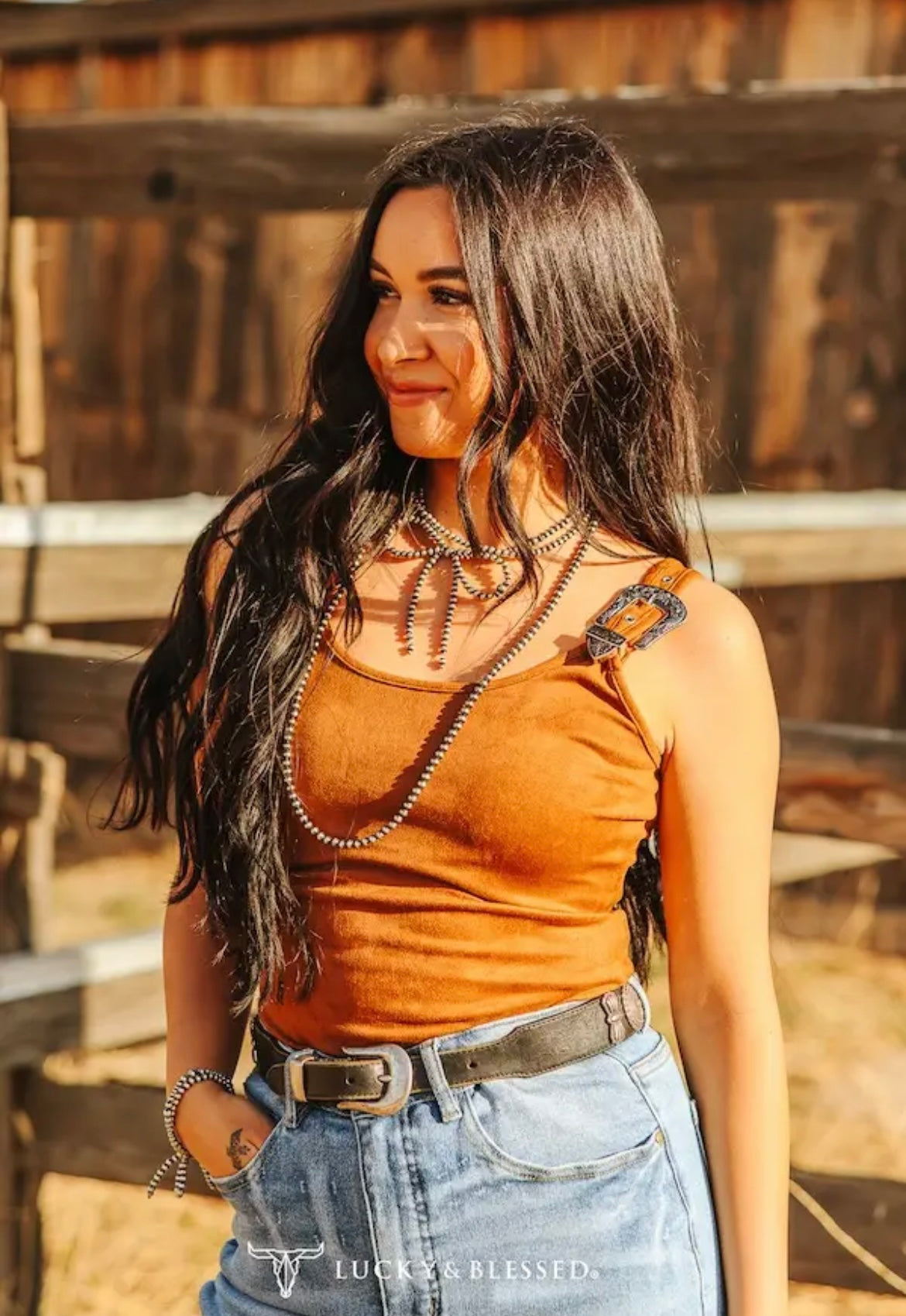 Buckle Bodysuit Rust