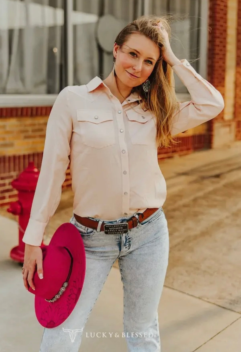 Beige Arena Button Up