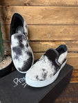 The Cowhide Slip Ons Black