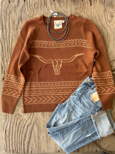 The Longhorn Sweater Rust