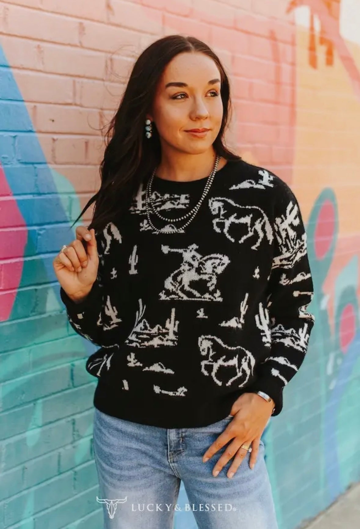 The Black & White Rodeo Sweater PREORDER