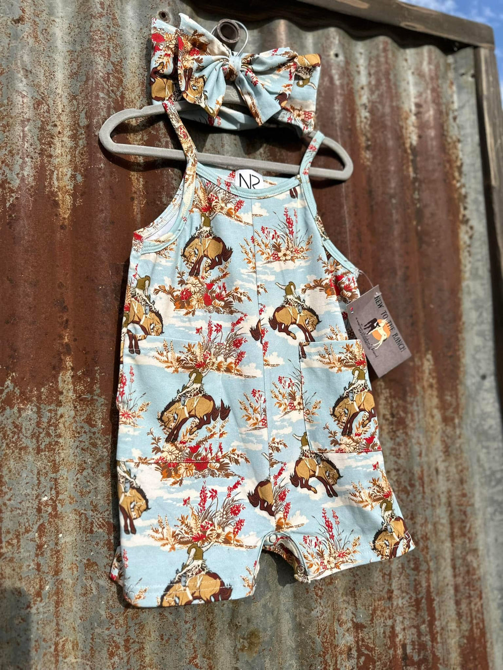 Cowkids Prairie Bronc Romper Set