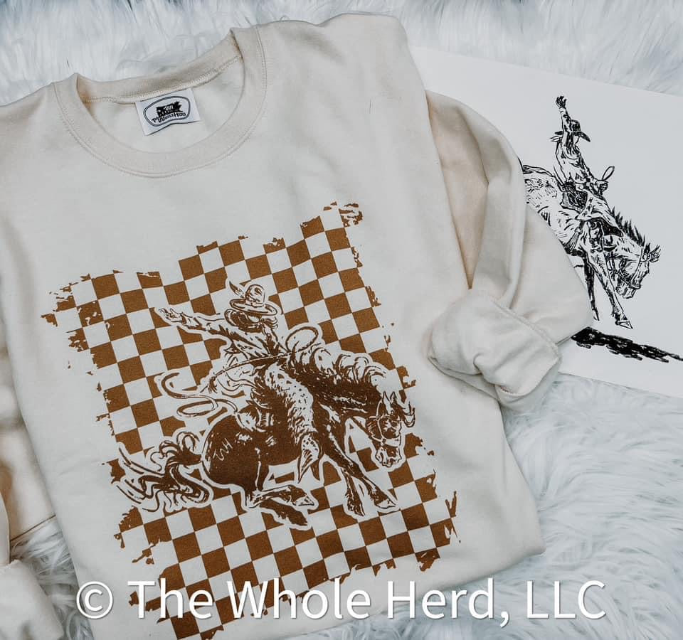 The Checker Bronc Sweatshirt