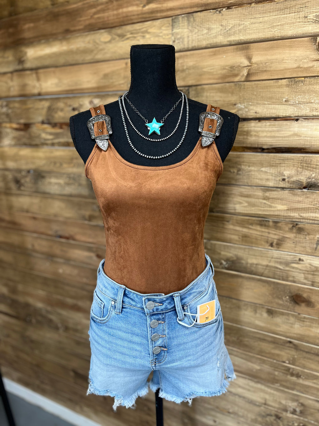 Buckle Bodysuit Rust