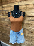 Buckle Bodysuit Rust