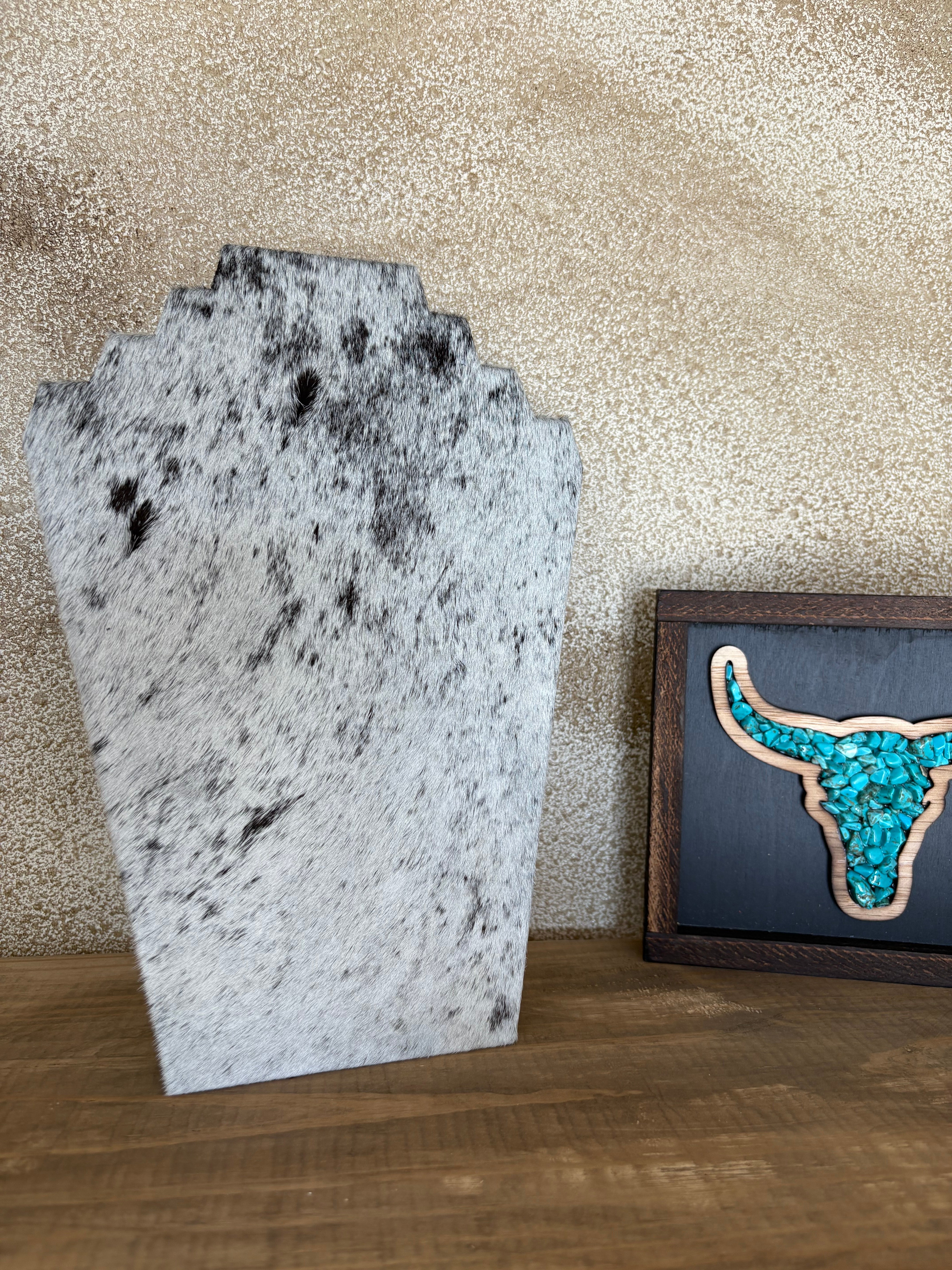 Cowhide Necklace Display