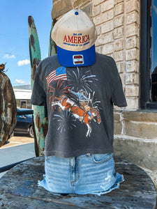 Paint Bronc American Flag Tee
