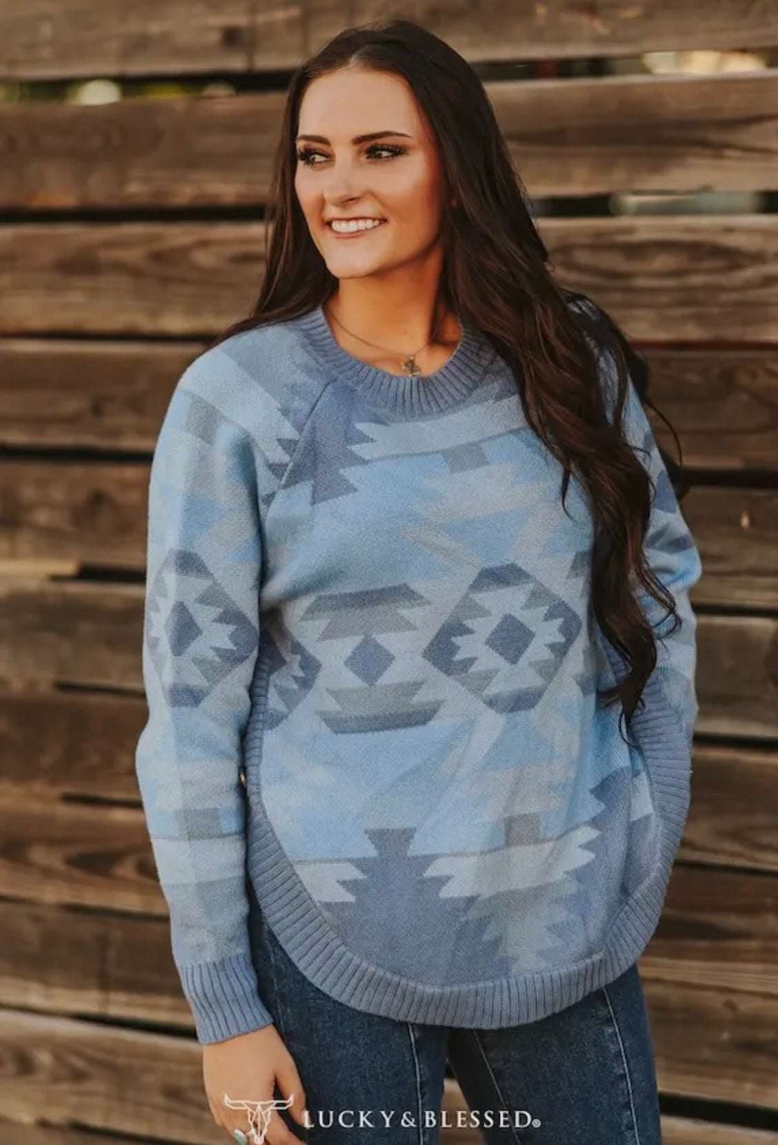 The Blue Aztec Sweater