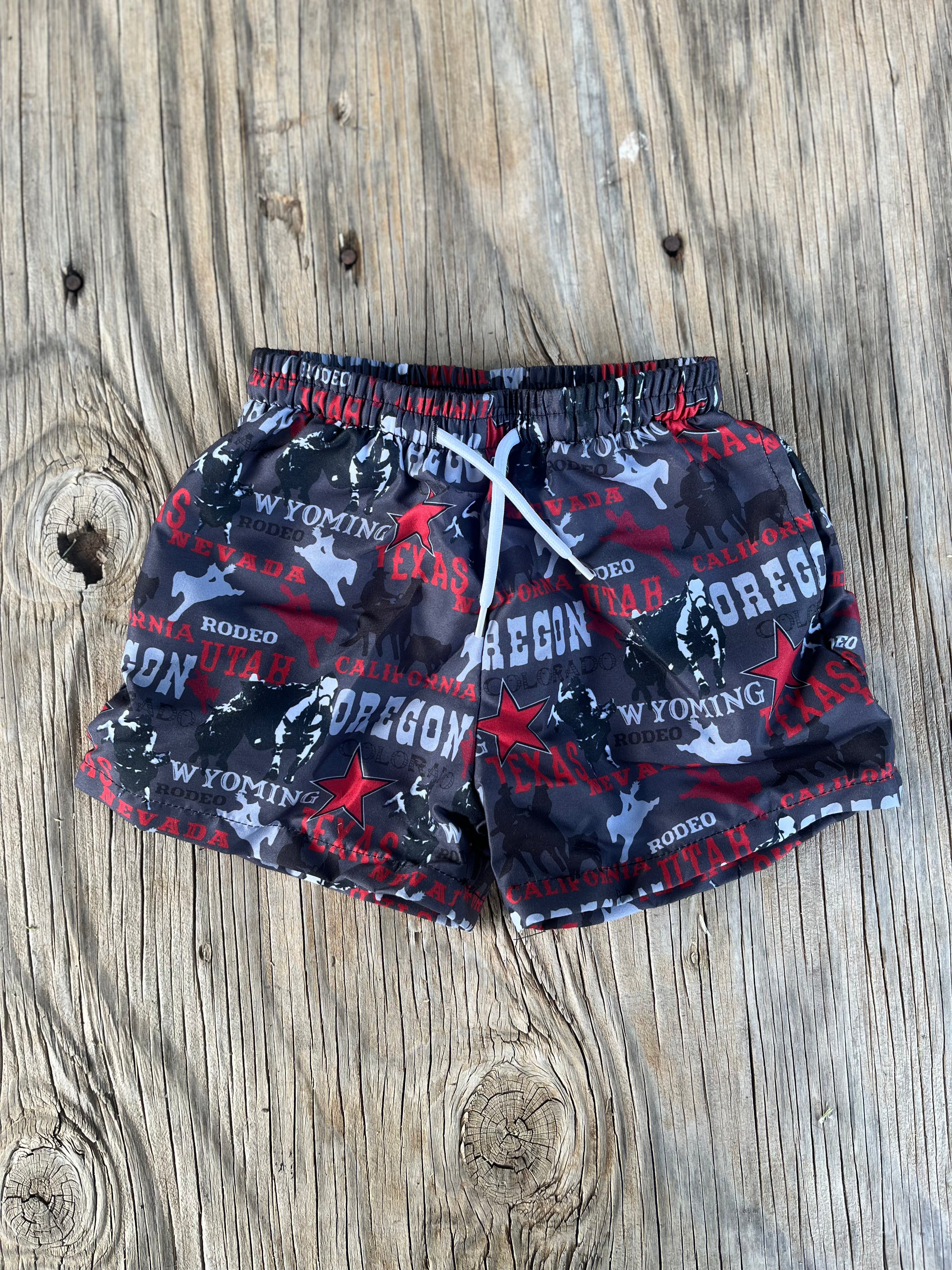 Cowkids Rodeo Swim Trunks