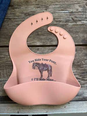Cowkids Pony Silicone Bib