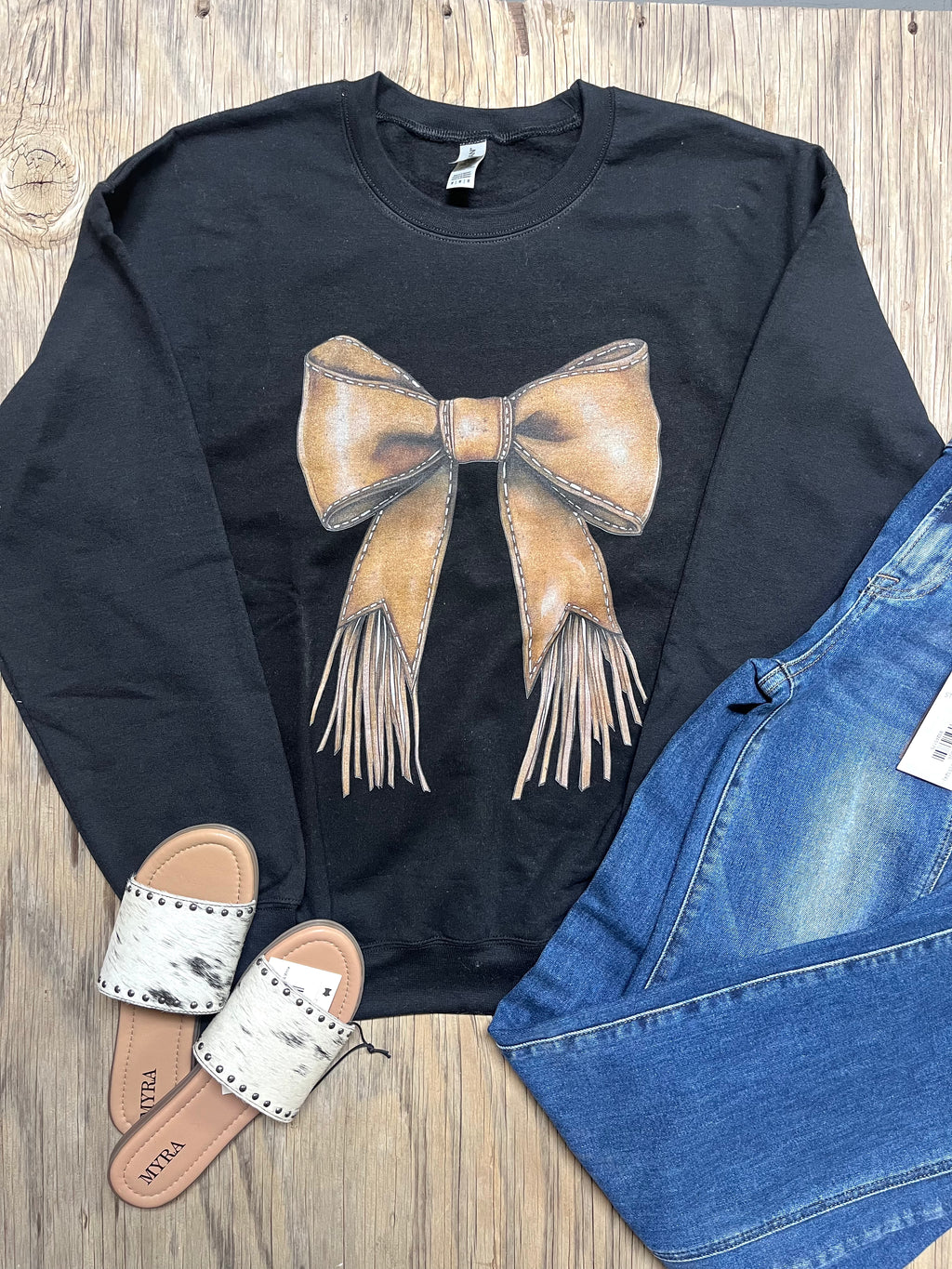 The Fringe Bow Sweatshirt