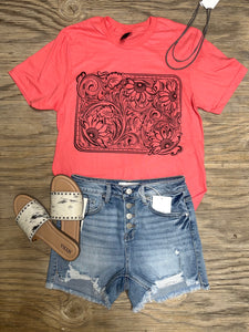 The Coral Tooled Tee