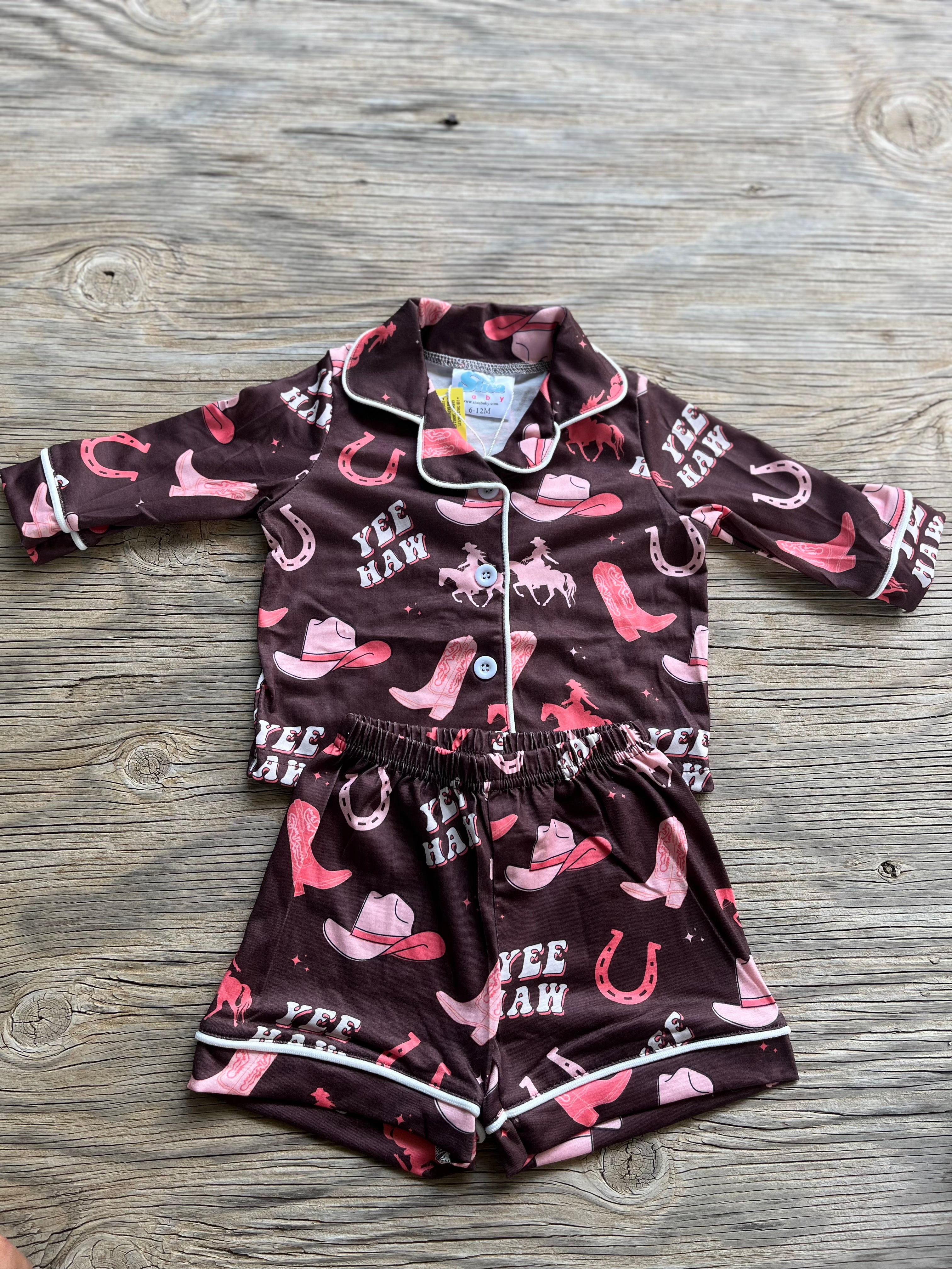 Cowkids YeeHaw Cowgirl Pajamas