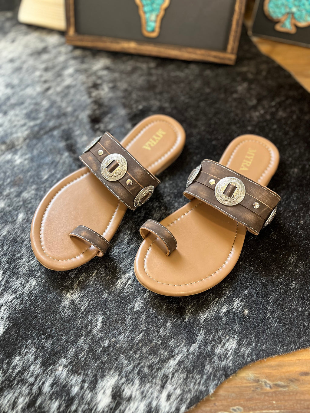 The Sagebrush Concho Sandals Brown