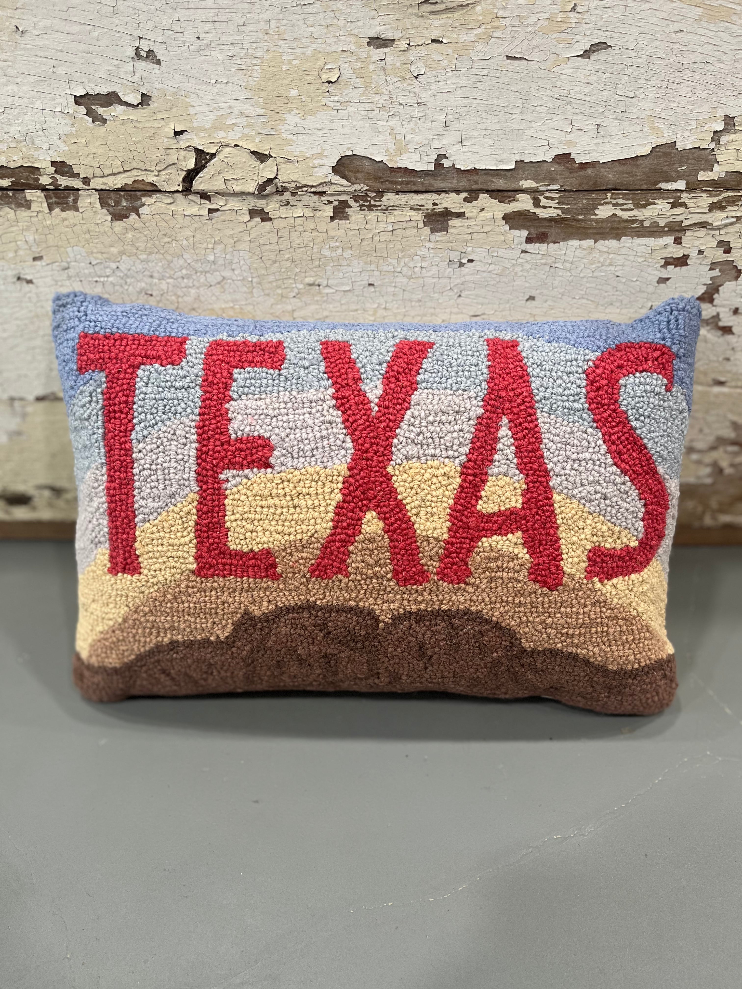 Texas Wool Hook Pillow