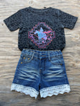 Cowkids Denim Lace Shorts