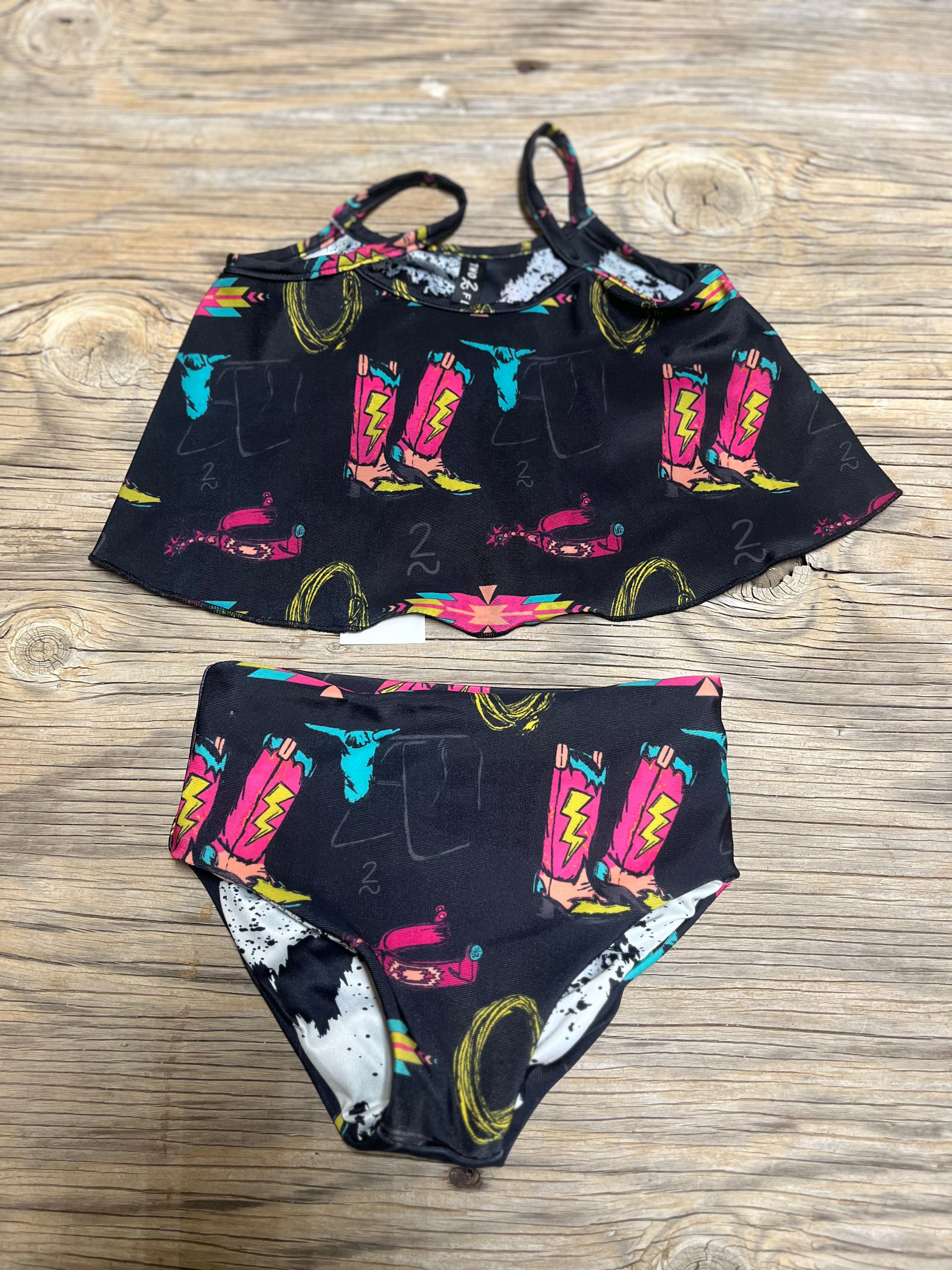 Cowkids Cowprint Reversible 2 Piece Swim