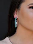 The Waylon Hoop Earrings Turquoise