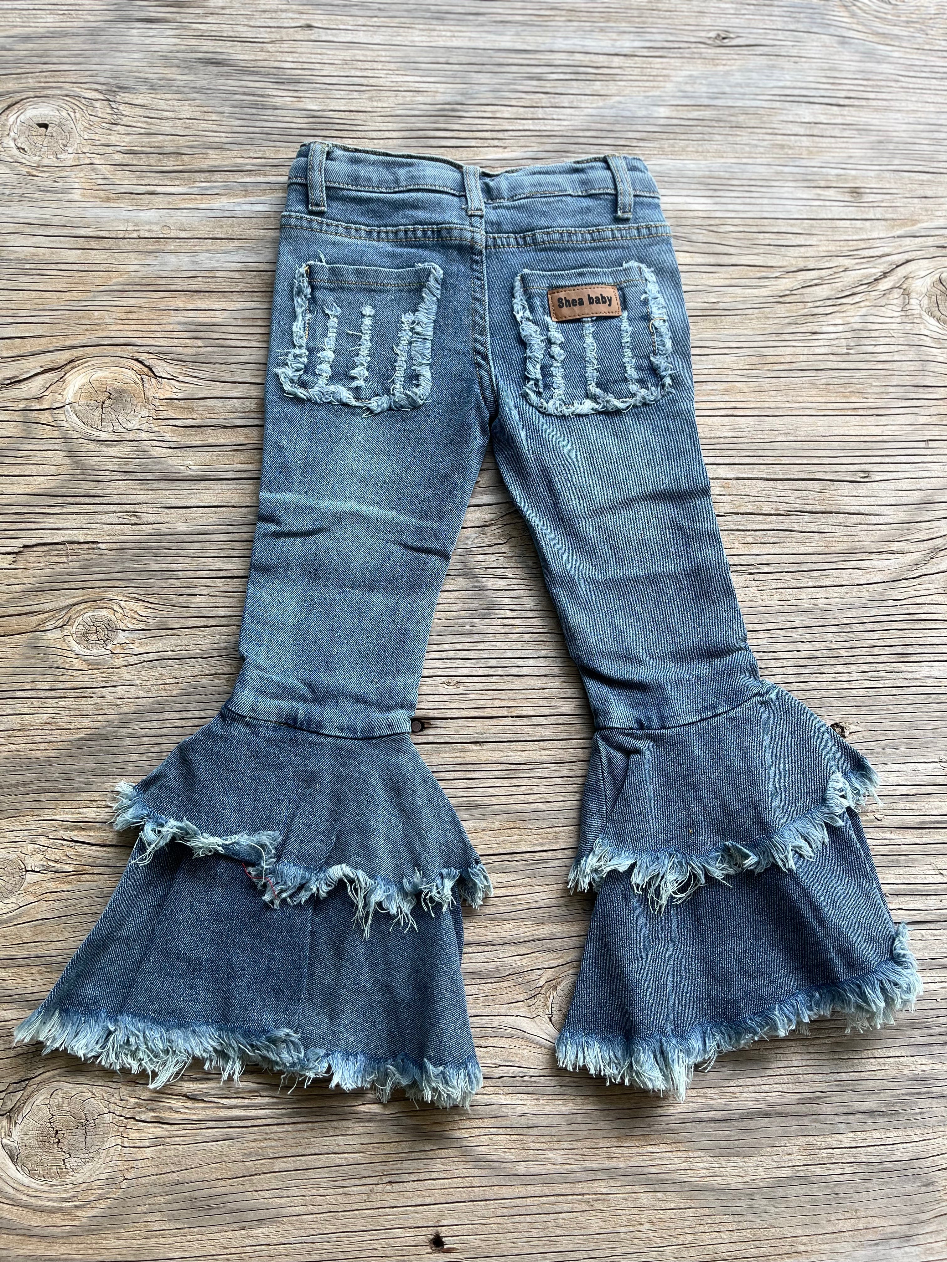Cowkids Ruffle Bell Jeans