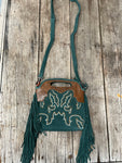 The Turquoise Boot Stitch Purse