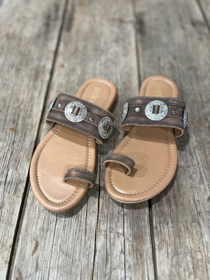 The Sagebrush Concho Sandals Brown