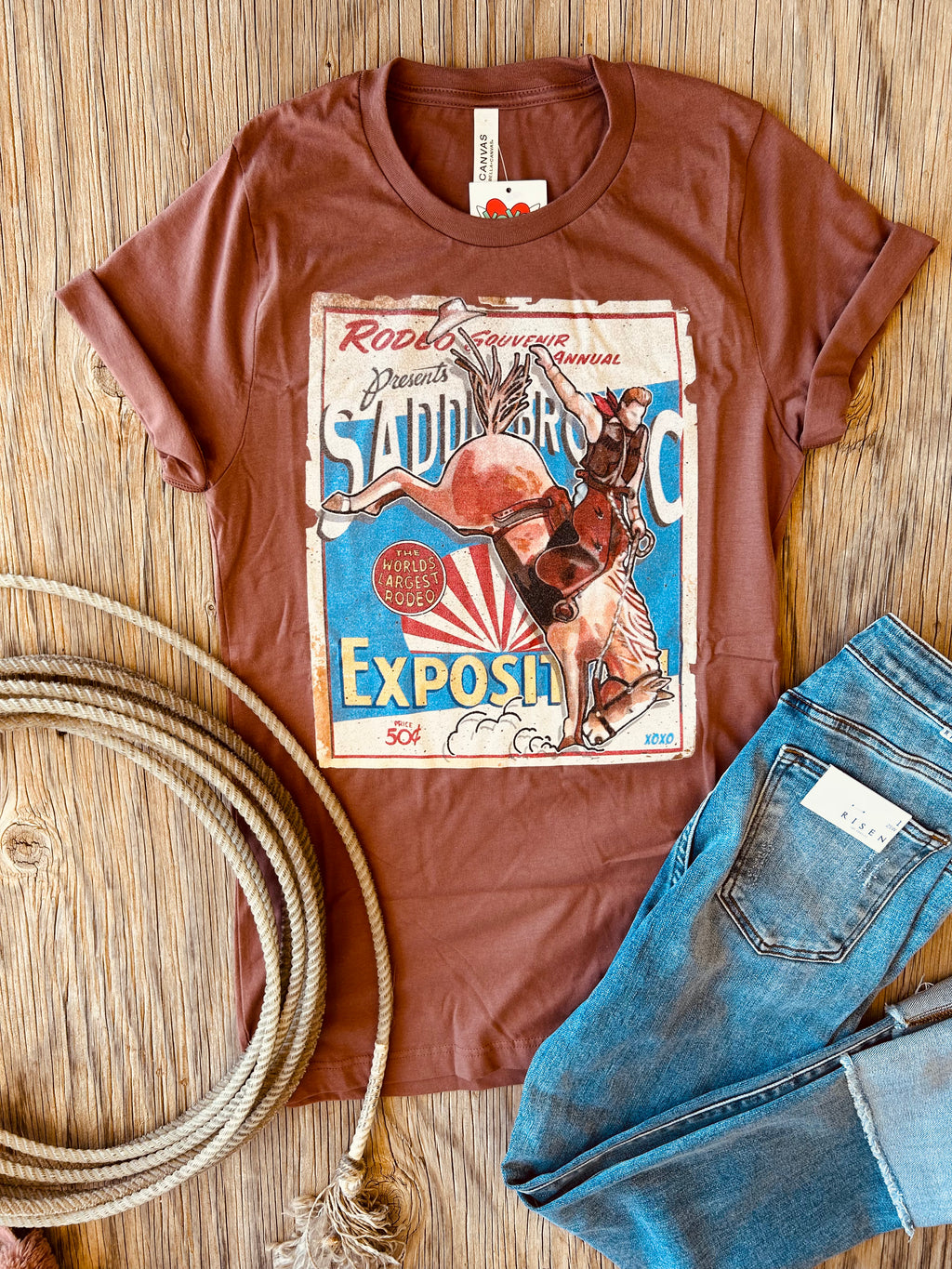 The Bronc Tee Chestnut