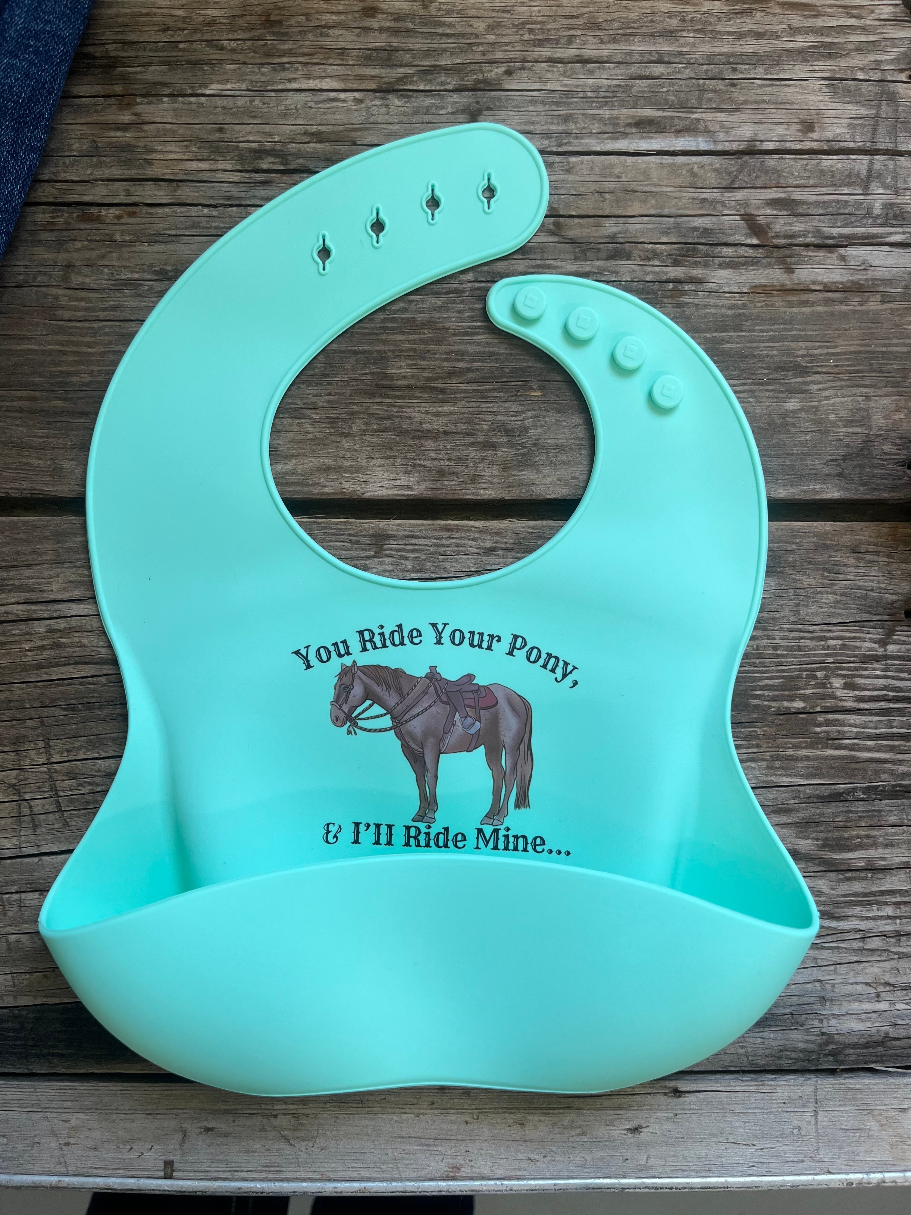 Cowkids Pony Silicone Bib