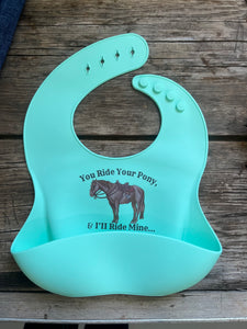 Cowkids Pony Silicone Bib