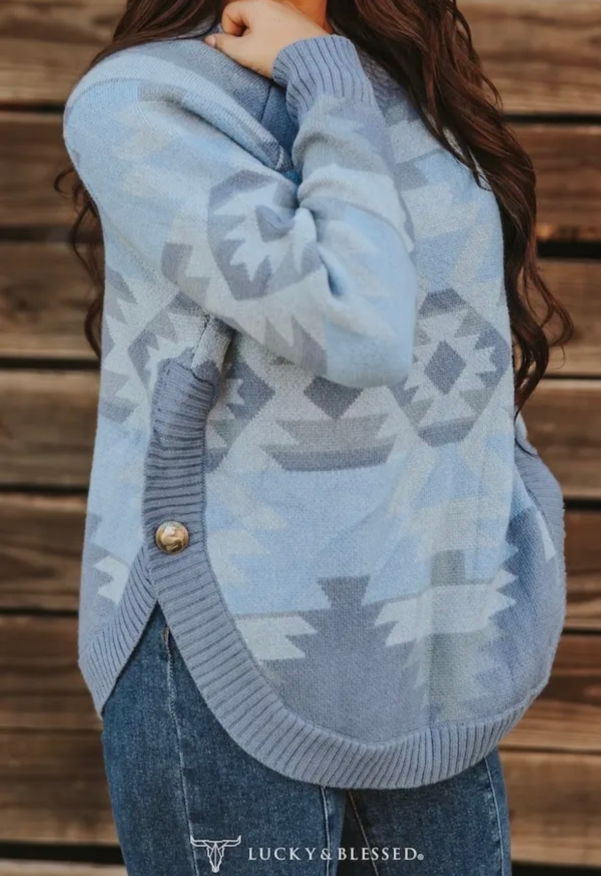 The Blue Aztec Sweater