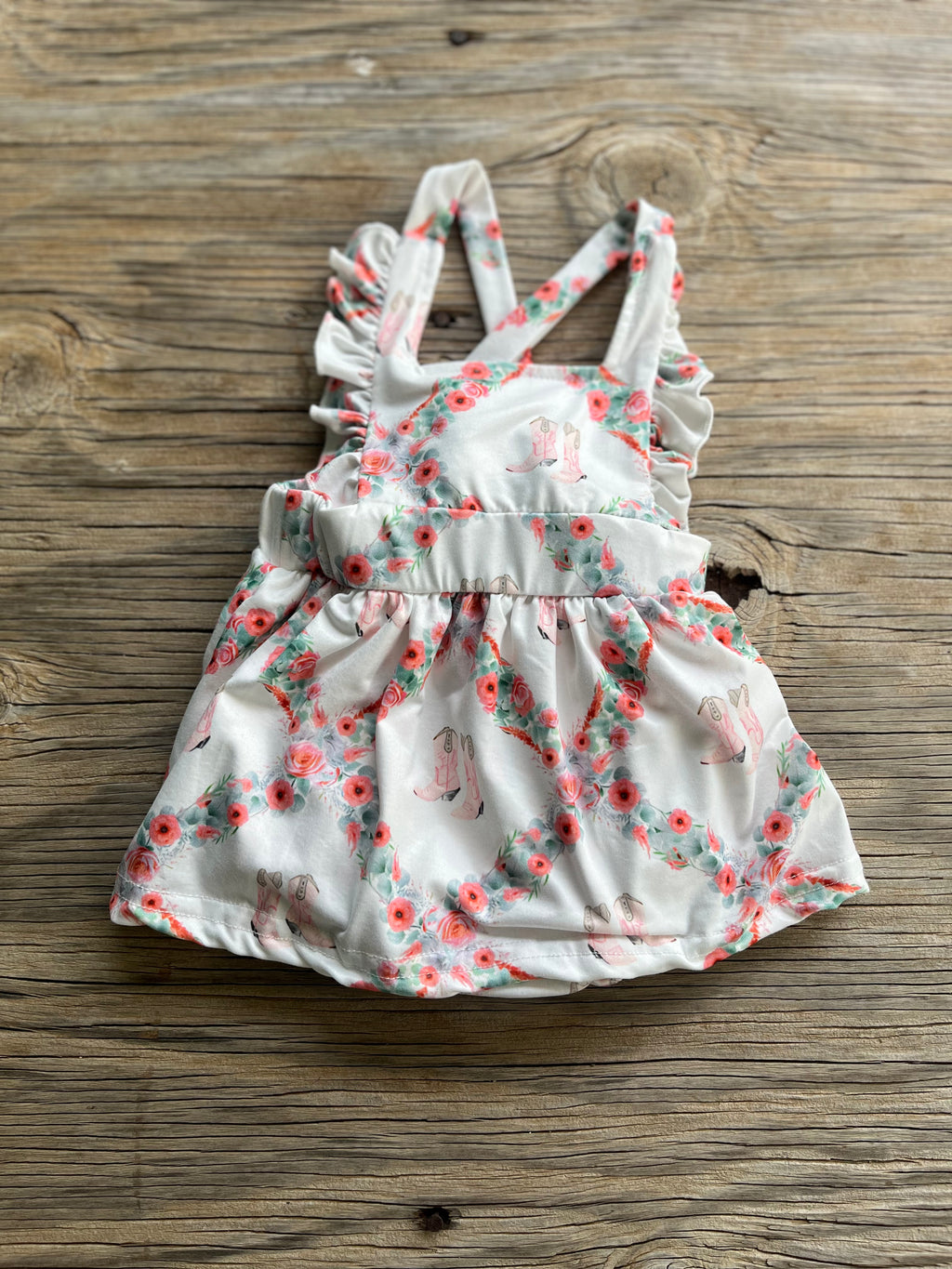 Cowkids Boots Romper Onesie